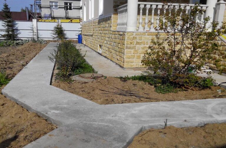 Бетонирование дорожек